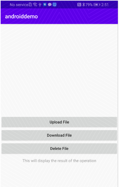 Before tapping Upload File