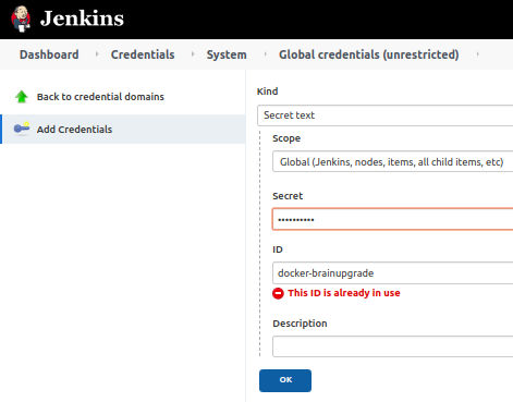 Set up global credentials