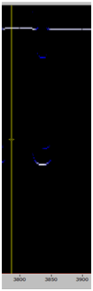 BSCAN measured reflection of bolt hole