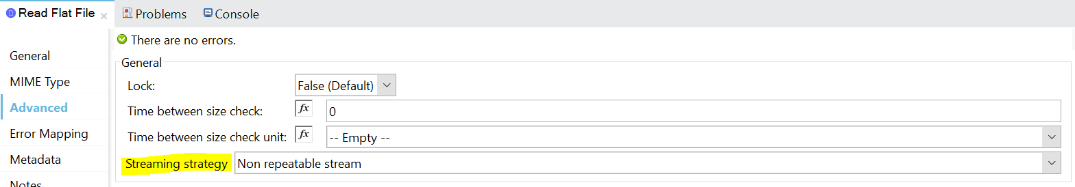 Streaming strategy Property