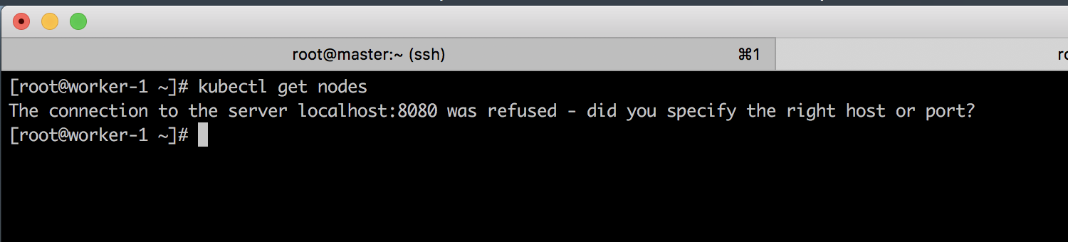 kubectl get nodes output