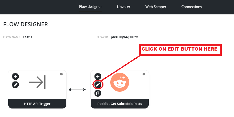 Edit the Reddit Node