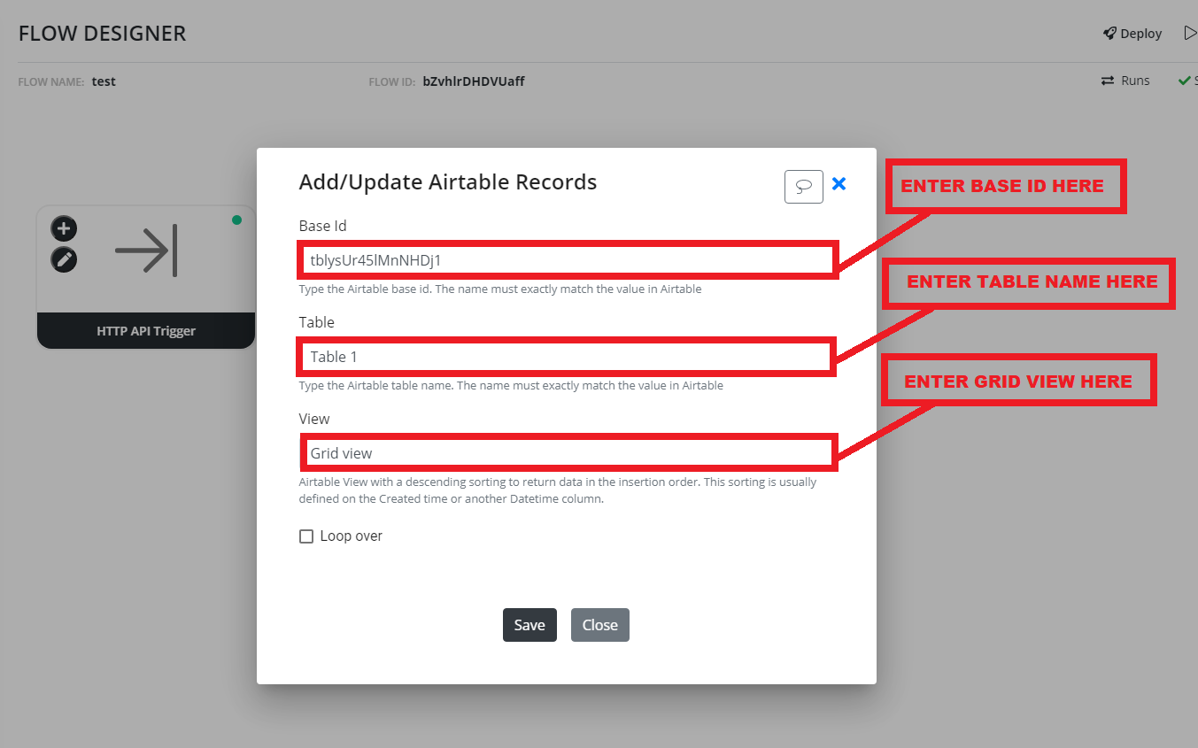 Add/Update Airtable Records