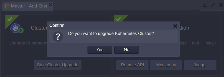 Confirming Upgrade Process