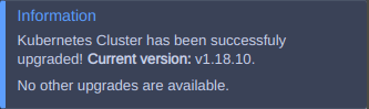 Cluster Upgraded to Latest Version