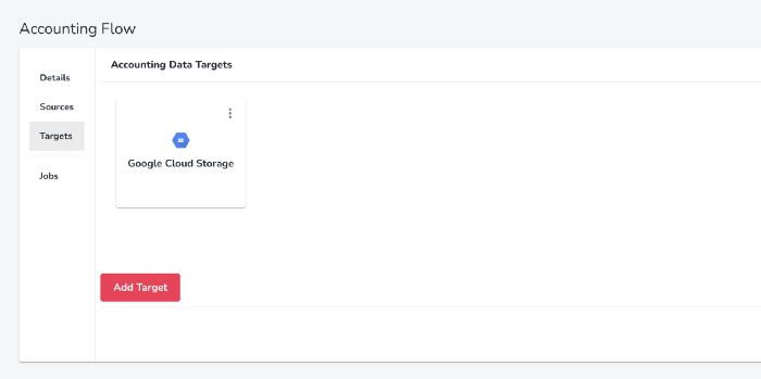 Configure Google Cloud Storage target