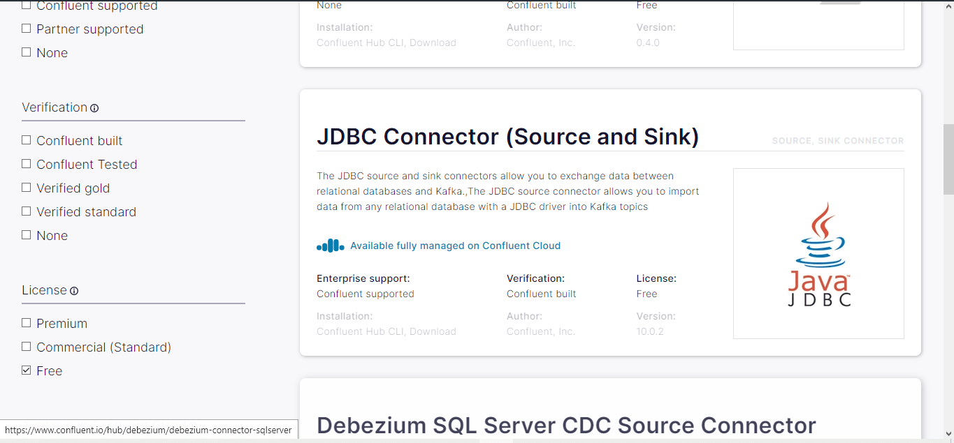 JDBC Connector (Source and Sink)