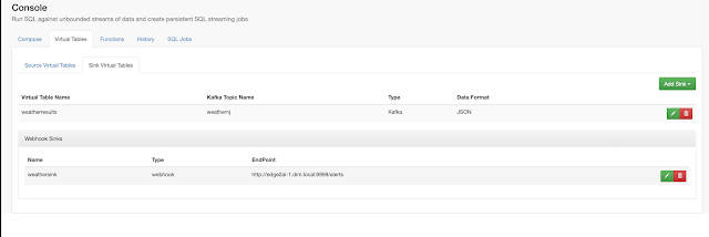 Console > Virtual Tables > Webhook Sinks