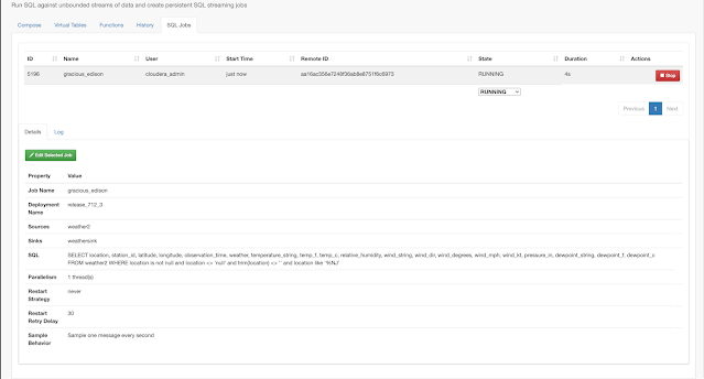 Run SQL against unbounded streams