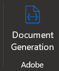Adobe Document Generation Button