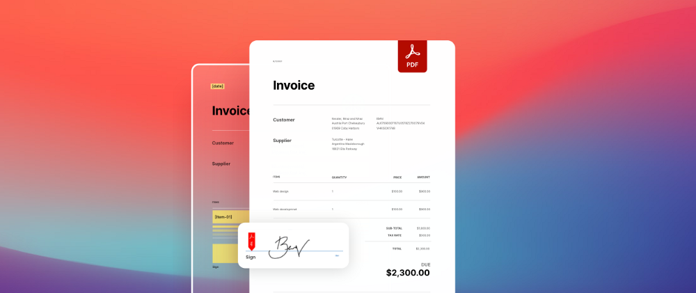 Invoice graphic. 