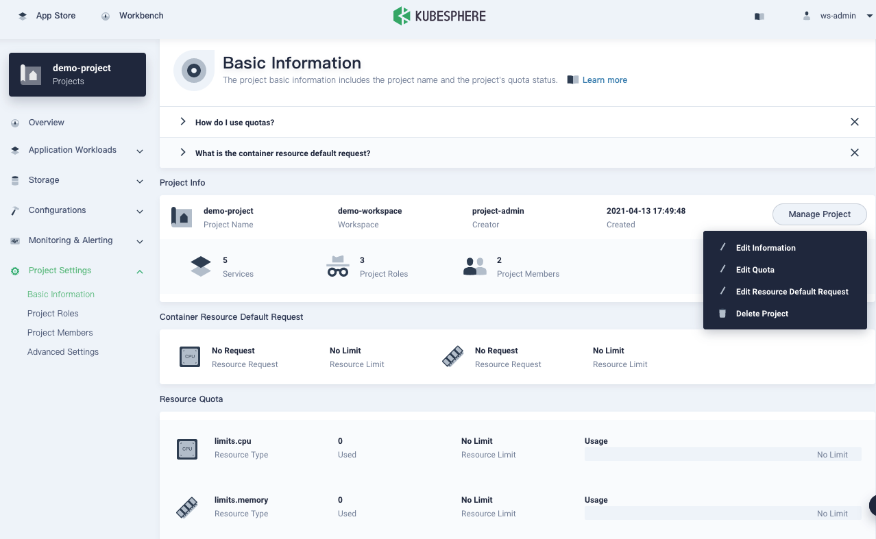 Basic Information Screenshot