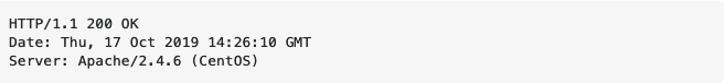 Example showing too much information from an HTTP protocol header