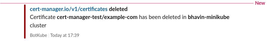 Deleting Certificate Resource
