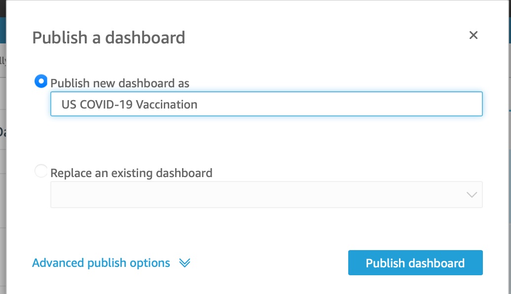 Publish a Dashboard
