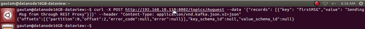 Publishing Simple Message In JSON Data Format to A Specific Topic