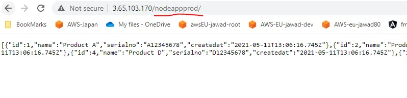 Node Application Endpoint In Browser