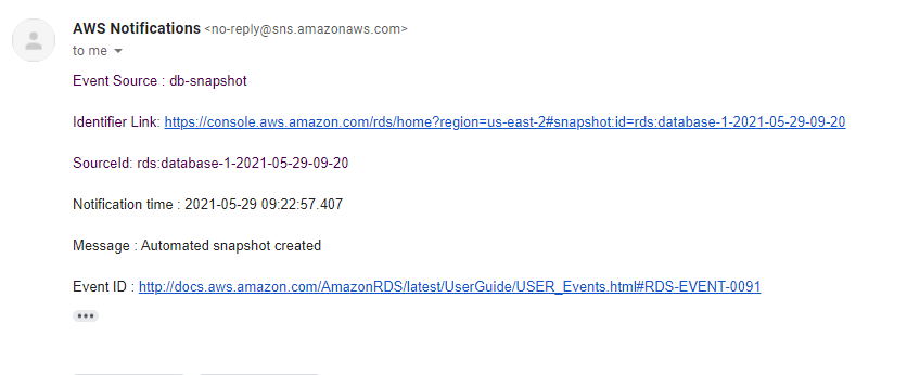 AWS notifications
