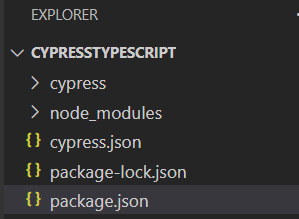 CypressTypescipt Folder With package.json