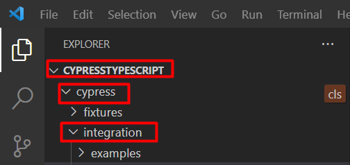 CypressTypeScript Integration Folder