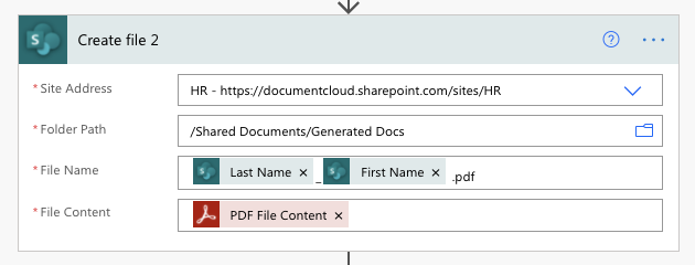 Save to SharePoint Example