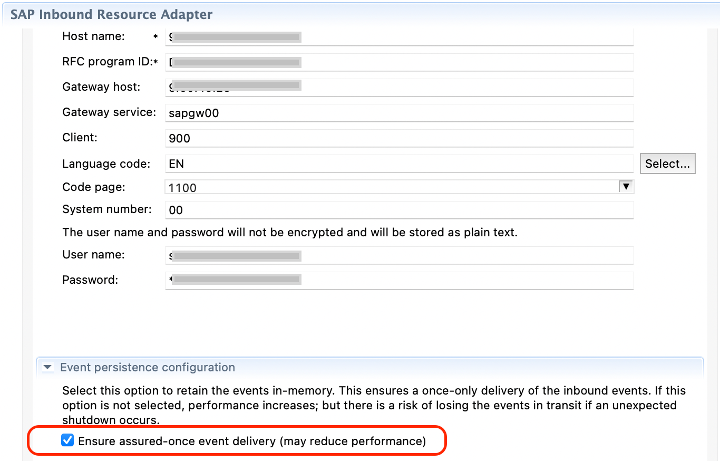 Ensure assured-once event delivery (yes)