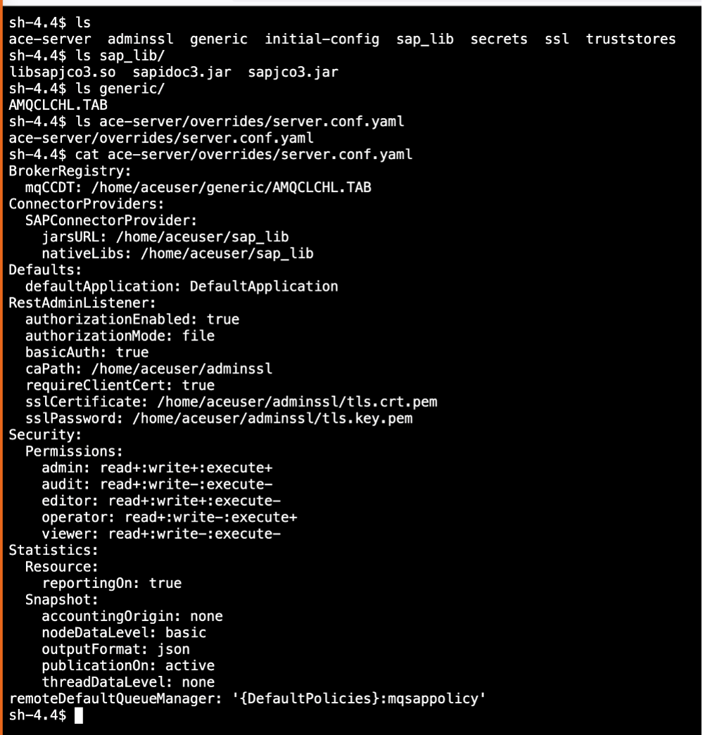 Inspect the terminal files