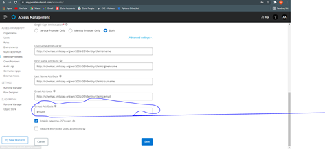 Identity Provider Tab