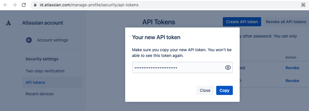 New API Token