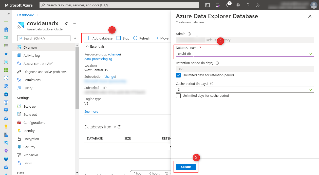 Create Database in Microsoft Azure