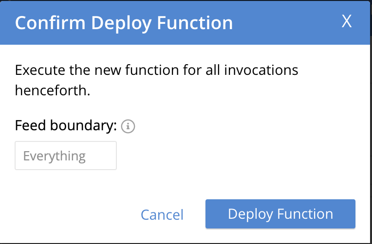 Confirm Deploy Function