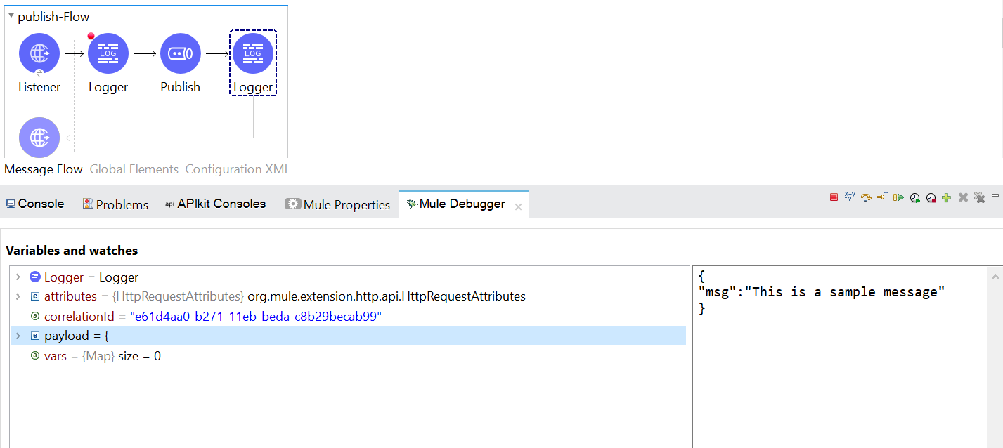 Message Received From publish-Flow