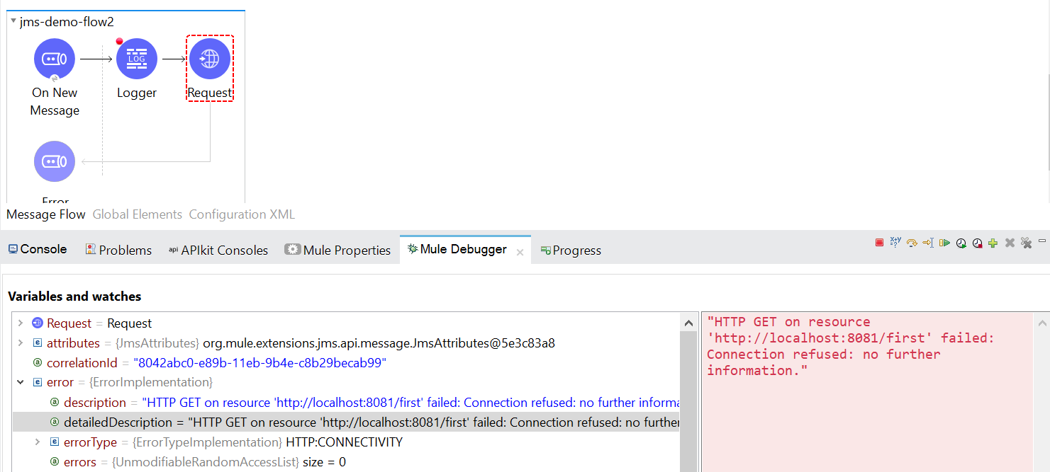 Processing error