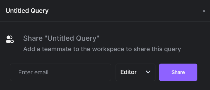 Sharing Untitled Query