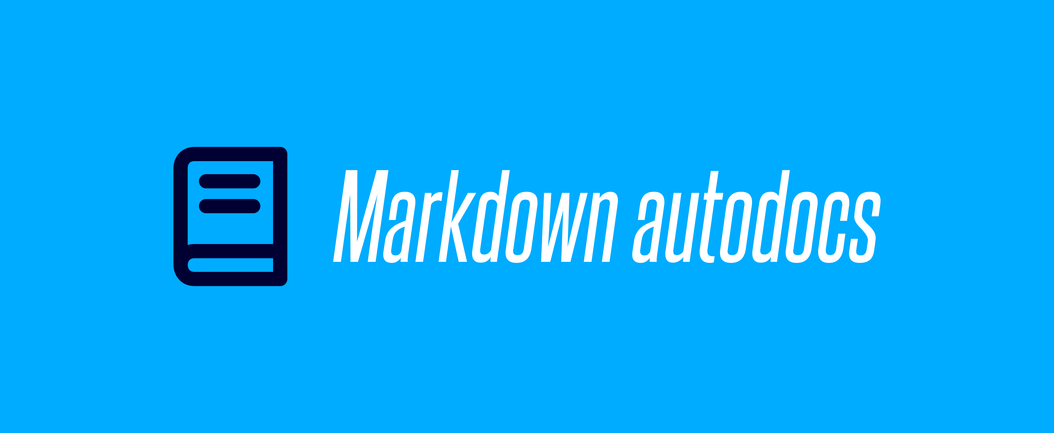 Markdown autodocs