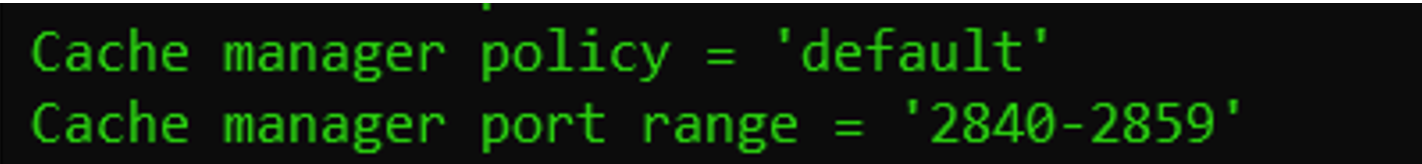 Cache Manager Default