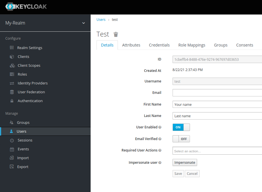 Creating a User