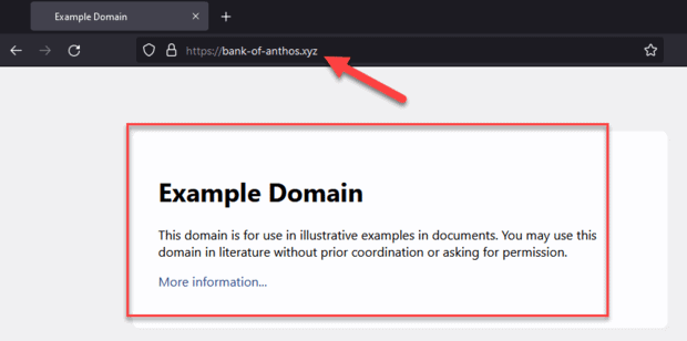 Example Response in Bank of Anthos App