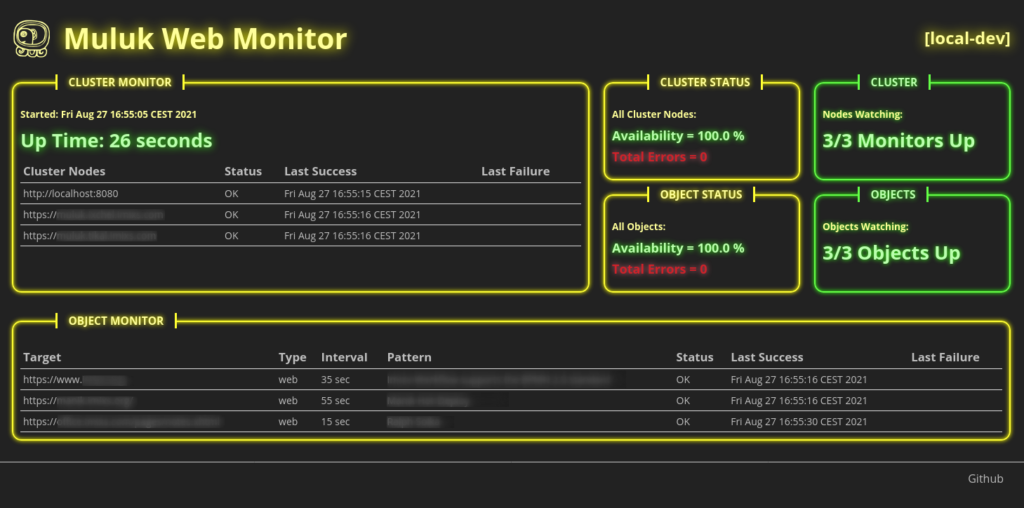 Muluk Web Monitor