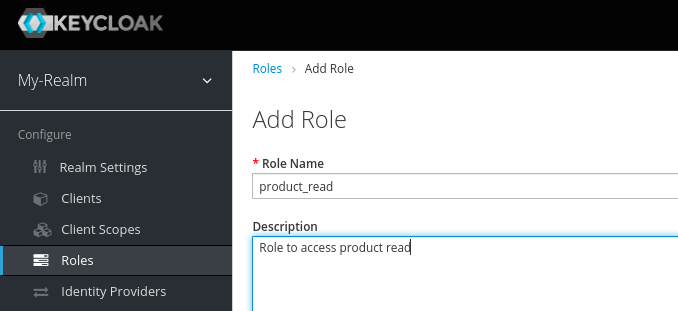 Keycloak: Add Role
