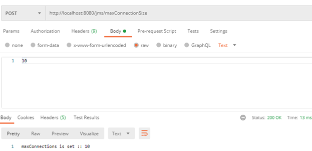 Setting maxconnectionsize