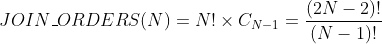 final join orders equation