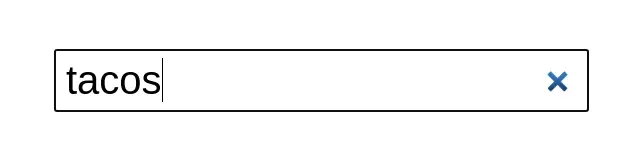 Example of HTML search input in Chrome