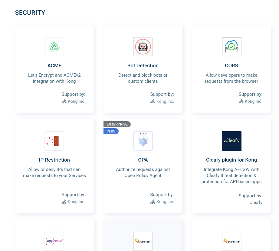 Kong Security Plugins