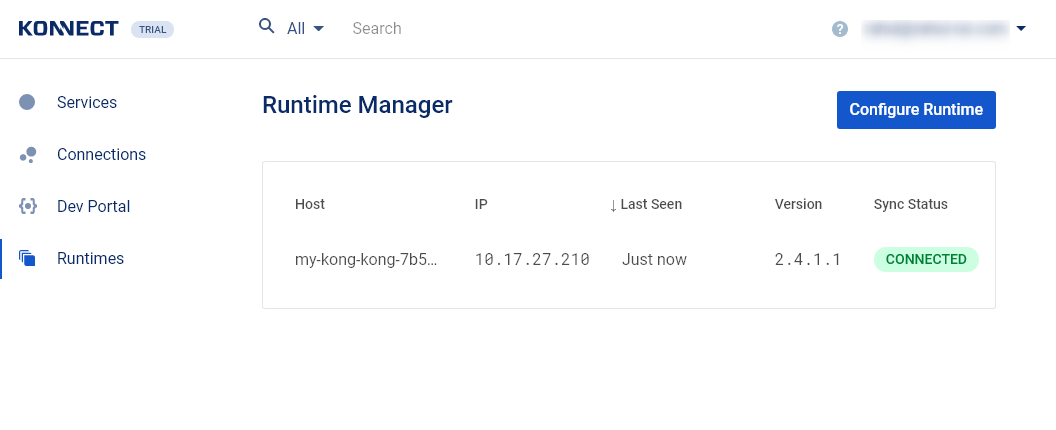 Your Connected Kong Runtimes