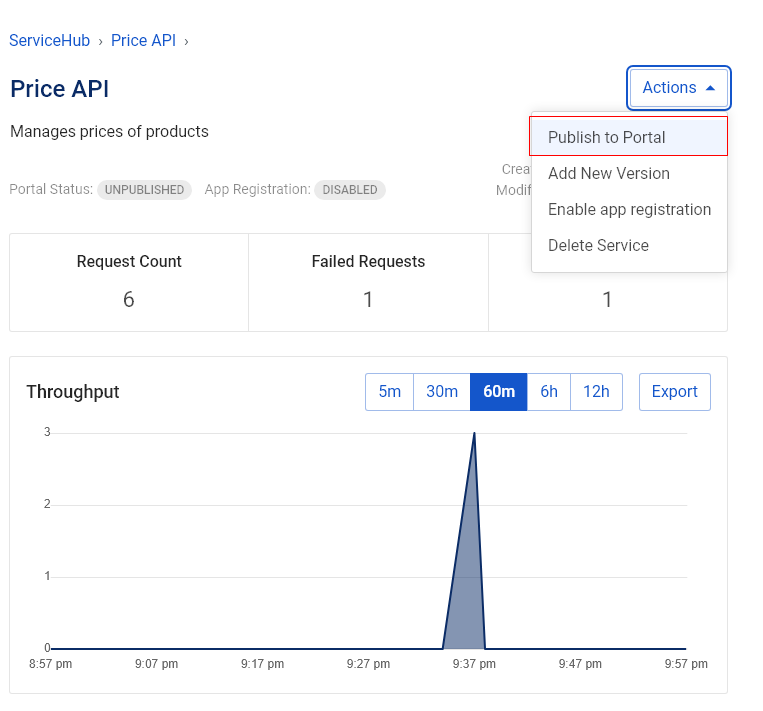 Publish Your Service to The Dev Portal