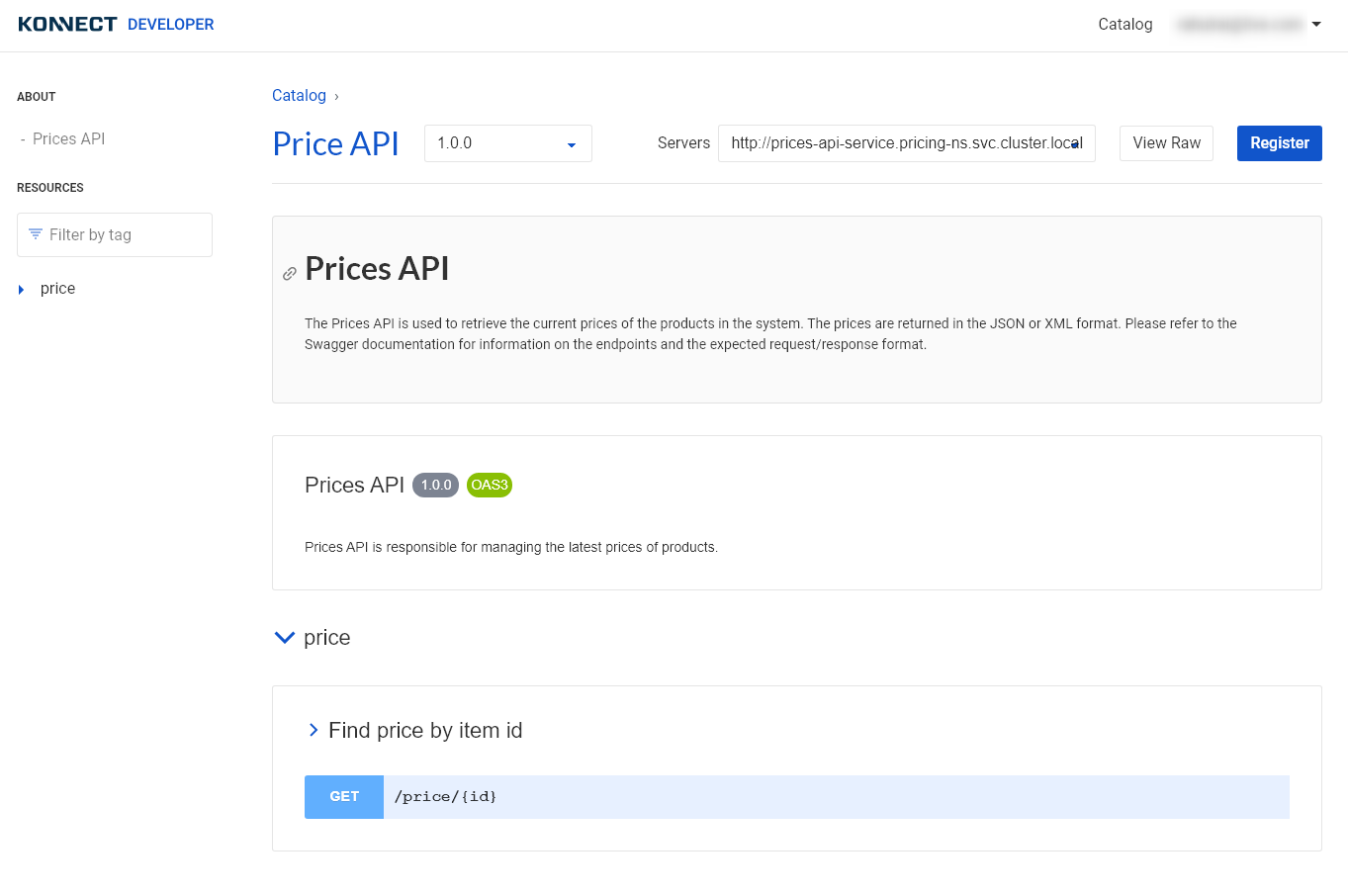 Prices API Specification