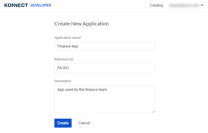 Enter Details of The New Application