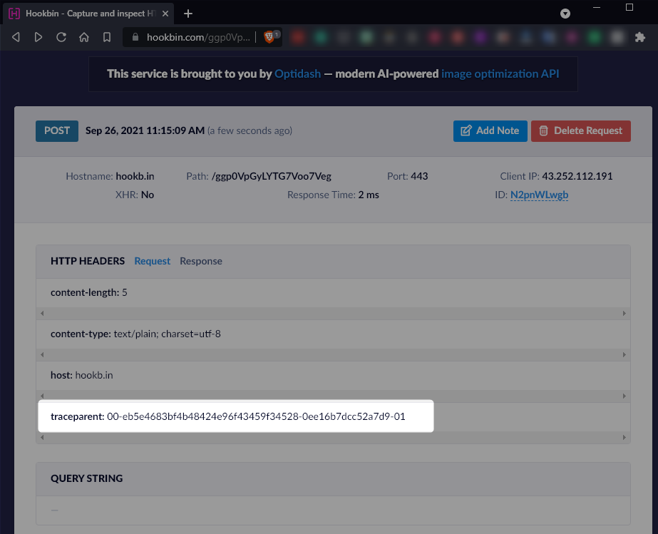 Traceparent Header