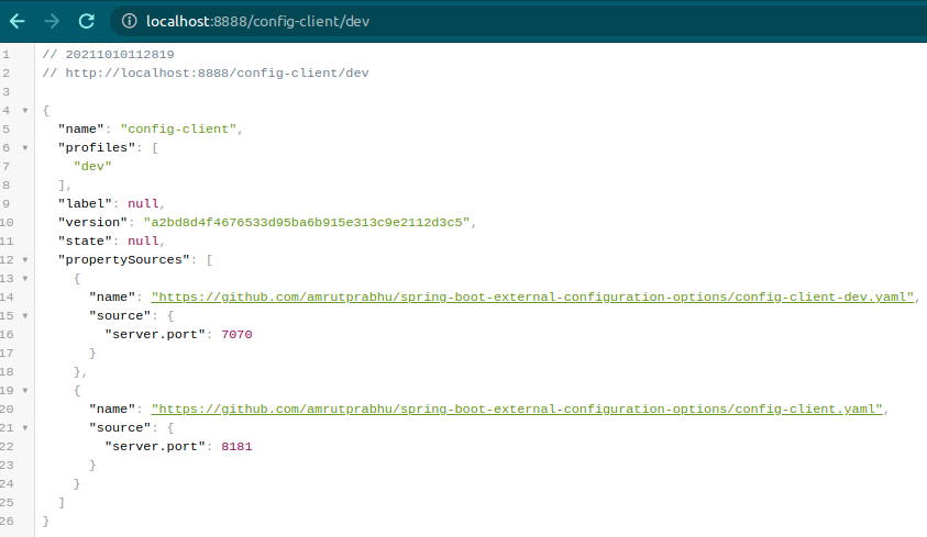 Default config and Dev config
